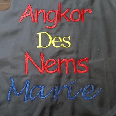 Broderie tablier